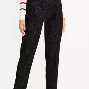 LOFT Shimmer Black Pull On Taper Pants